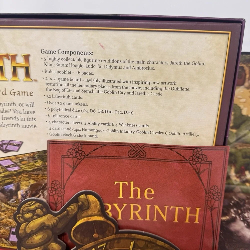 Jim Henson Labyrinth Board Game Fantasy Strategy Adventure Classic Complete Set - Picture 10 of 15